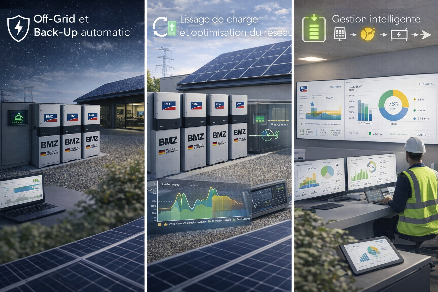 Fonctionnalités avancées pour une gestion intelligente de l’énergie (pilotage, back-up, lissage)